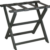 Earth Friendly Dark Gray Folding Luggage Rack With Gray Straps - Homeroots - Flyclothing LLC