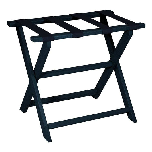 Earth Friendly Navy Blue Folding Luggage Rack With Navy Straps - Homeroots - Flyclothing LLC
