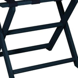 Earth Friendly Navy Blue Folding Luggage Rack With Navy Straps - Homeroots - Flyclothing LLC