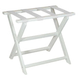 Earth Friendly White Folding Luggage Rack With White Straps - Homeroots - Flyclothing LLC