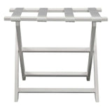 Earth Friendly White Folding Luggage Rack With White Straps - Homeroots - Flyclothing LLC