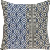 Gray And Blue Aztec Diamond Throw Pillow - Homeroots - Flyclothing LLC