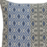 Gray And Blue Aztec Diamond Throw Pillow - Homeroots - Flyclothing LLC