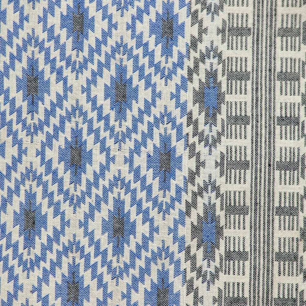 Gray And Blue Aztec Diamond Throw Pillow - Homeroots - Flyclothing LLC