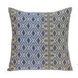 Gray And Blue Aztec Diamond Throw Pillow - Homeroots - Flyclothing LLC