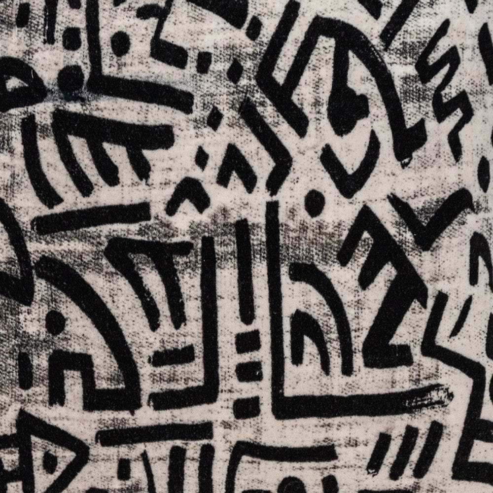 Black And White Abstract Velvet Throw Pillow - Homeroots - Flyclothing LLC