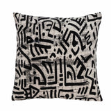Black And White Abstract Velvet Throw Pillow - Homeroots - Flyclothing LLC