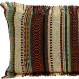 14" X 24" Brown and Beige Cotton Throw Pillow With Fringe - Homeroots - Flyclothing LLC