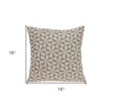 Pale Brown Pinwheels Throw Pillow - Homeroots - Flyclothing LLC