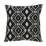 Jet Black And White Geo Throw Pillow - Homeroots - Flyclothing LLC