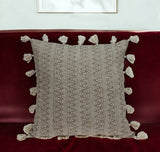 Neutral Sand Woven Throw Pillow - Homeroots - Flyclothing LLC