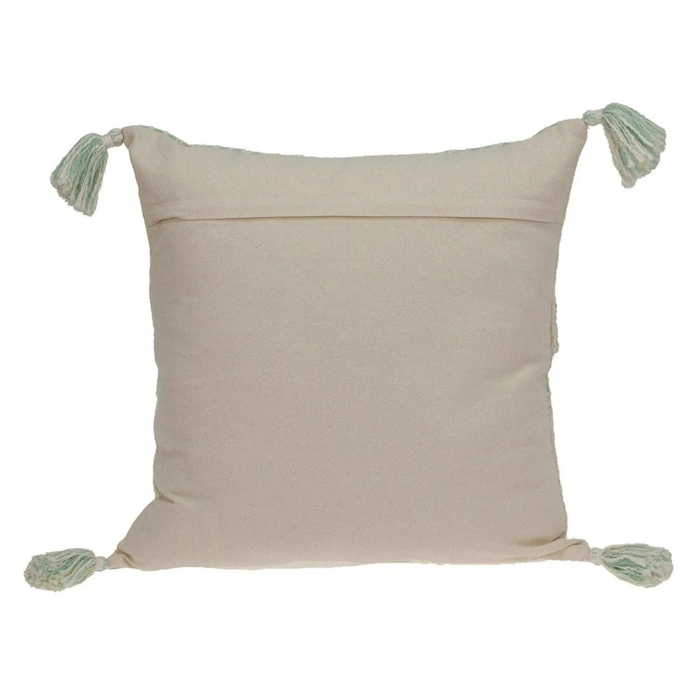 Cream And Mint Woven Throw Pillow - Homeroots - Flyclothing LLC