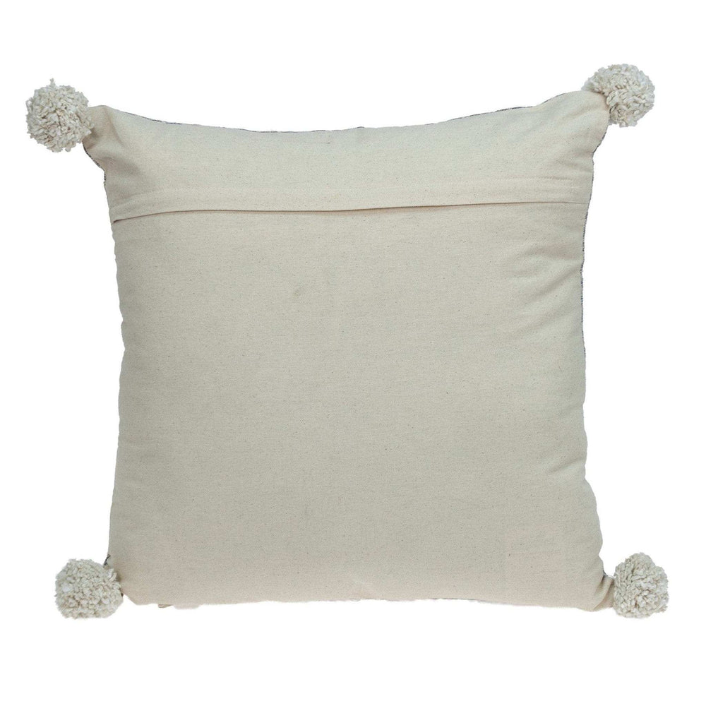Gray Pearl Pom Throw Pillow - Homeroots - Flyclothing LLC