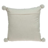 Gray Pearl Pom Throw Pillow - Homeroots - Flyclothing LLC