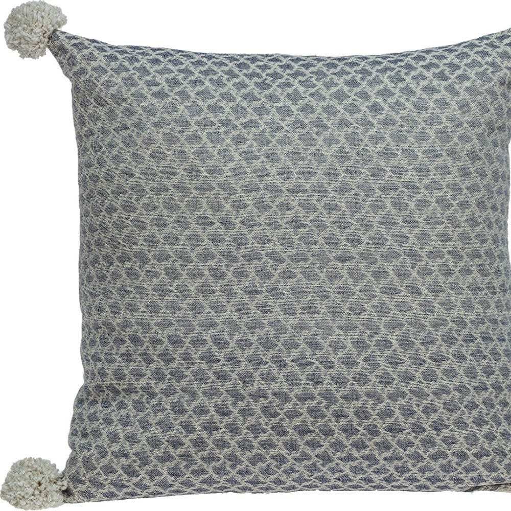 Gray Pearl Pom Throw Pillow - Homeroots - Flyclothing LLC