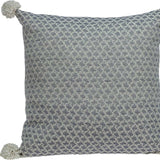 Gray Pearl Pom Throw Pillow - Homeroots - Flyclothing LLC