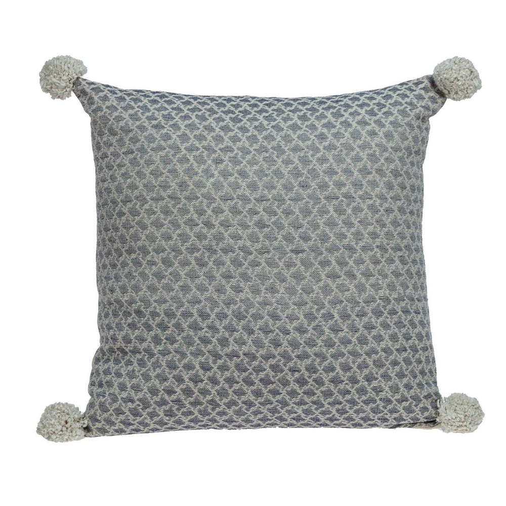 Gray Pearl Pom Throw Pillow - Homeroots - Flyclothing LLC
