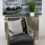 Gray Pearl Pom Throw Pillow - Homeroots - Flyclothing LLC