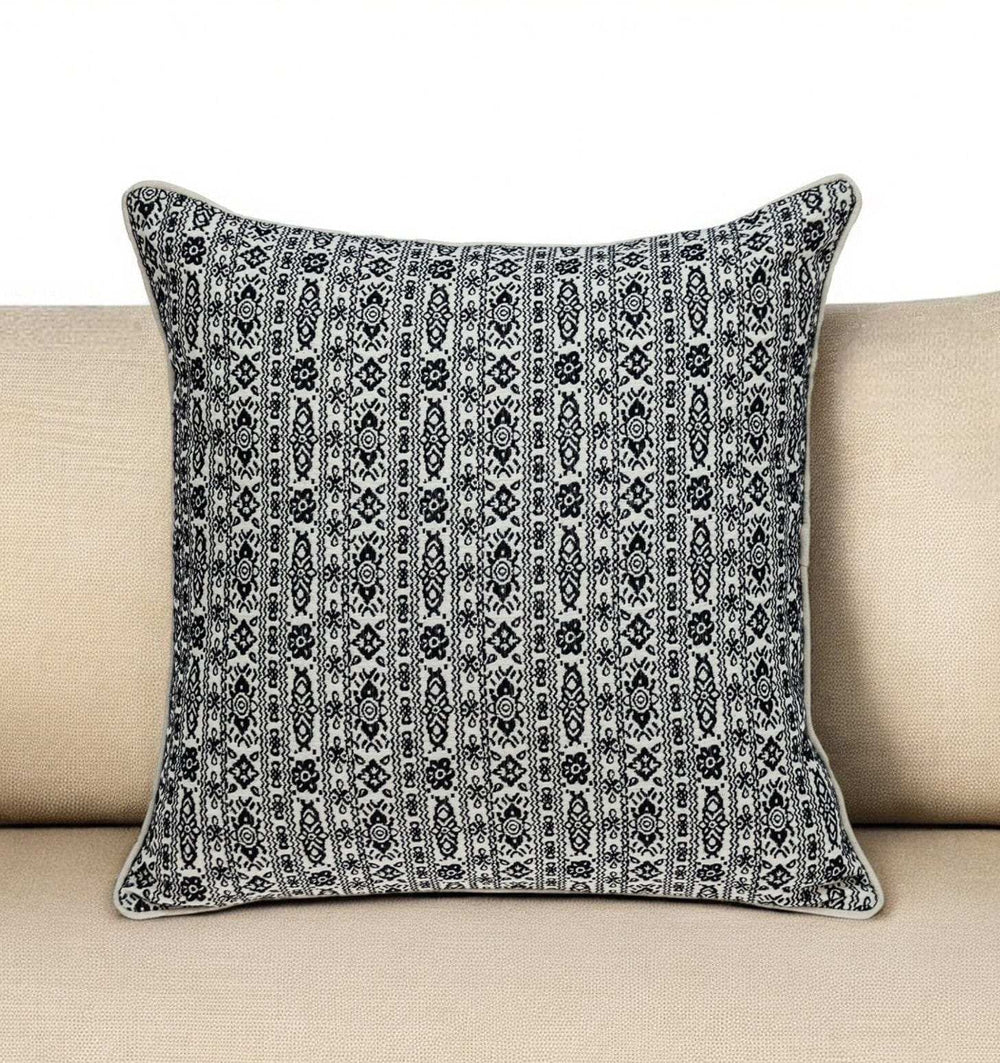 Black And White Vintage Design Throw Pillow - Homeroots - Flyclothing LLC