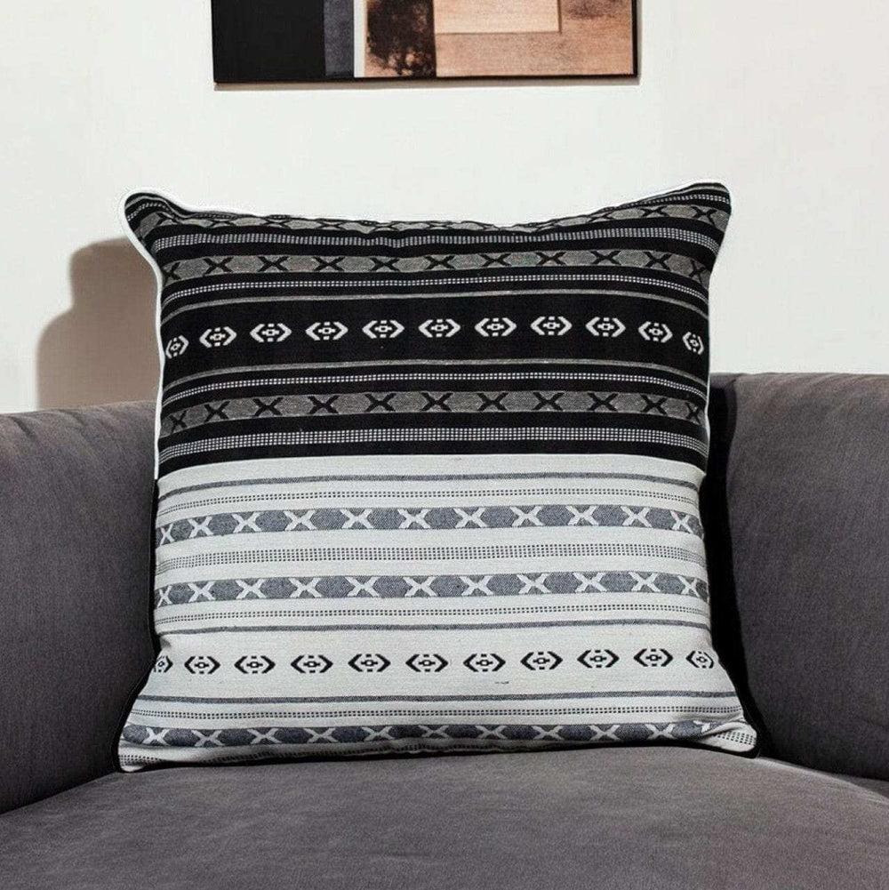 Black And White Abstract Accent Pillow - Homeroots - Flyclothing LLC