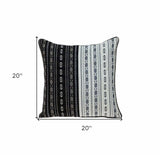 Black And White Abstract Accent Pillow - Homeroots - Flyclothing LLC