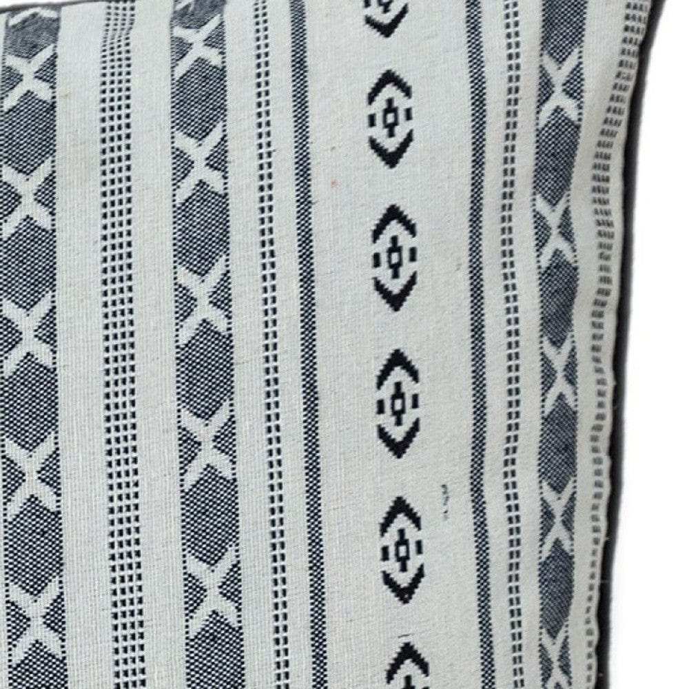 Black And White Abstract Accent Pillow - Homeroots - Flyclothing LLC