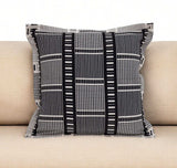Black And White Abstract Stripes Throw Pillow - Homeroots - Flyclothing LLC