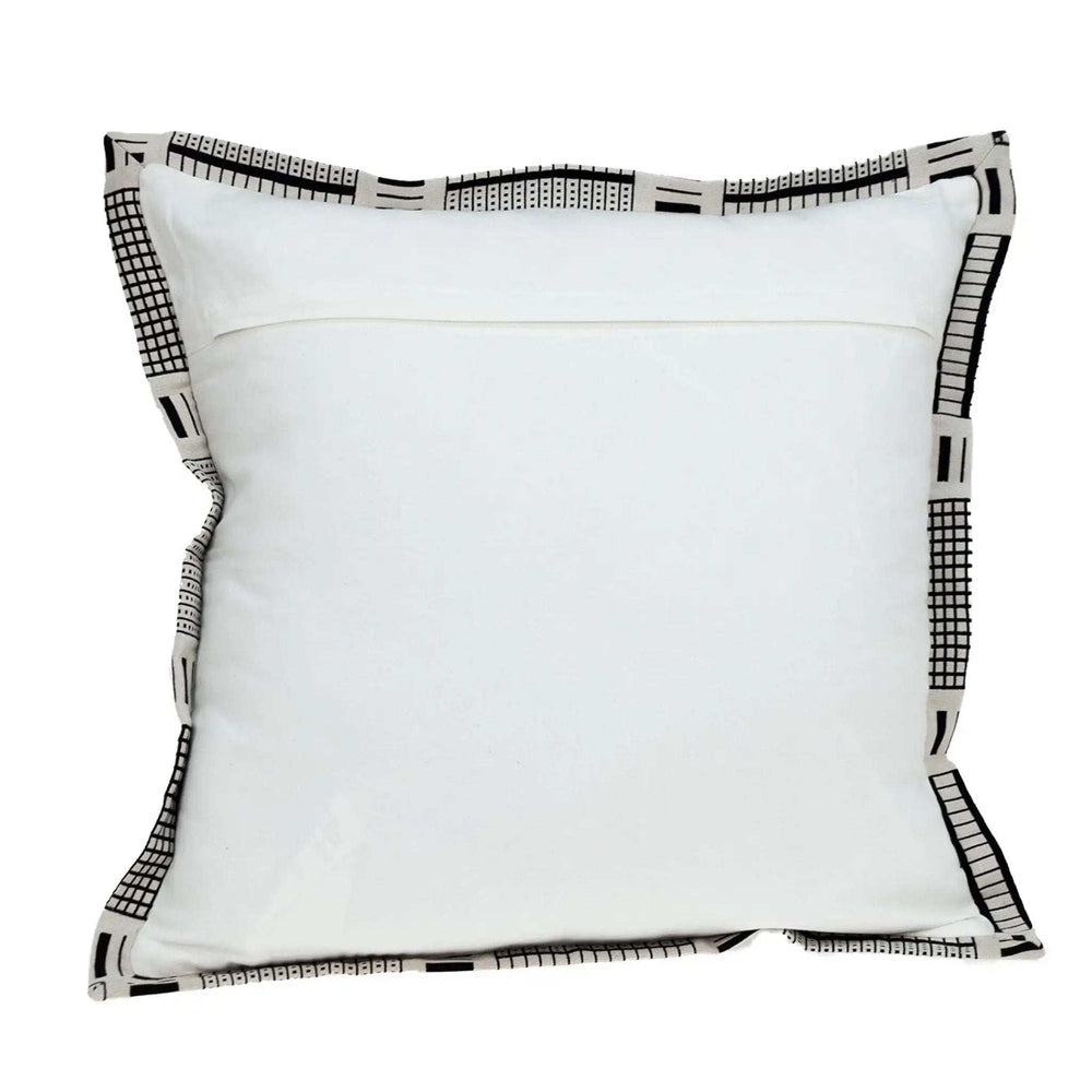 Black And White Abstract Stripes Throw Pillow - Homeroots - Flyclothing LLC
