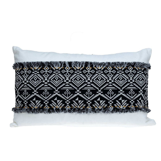 Black And White Patched Throw Pillow - Homeroots - Flyclothing LLC