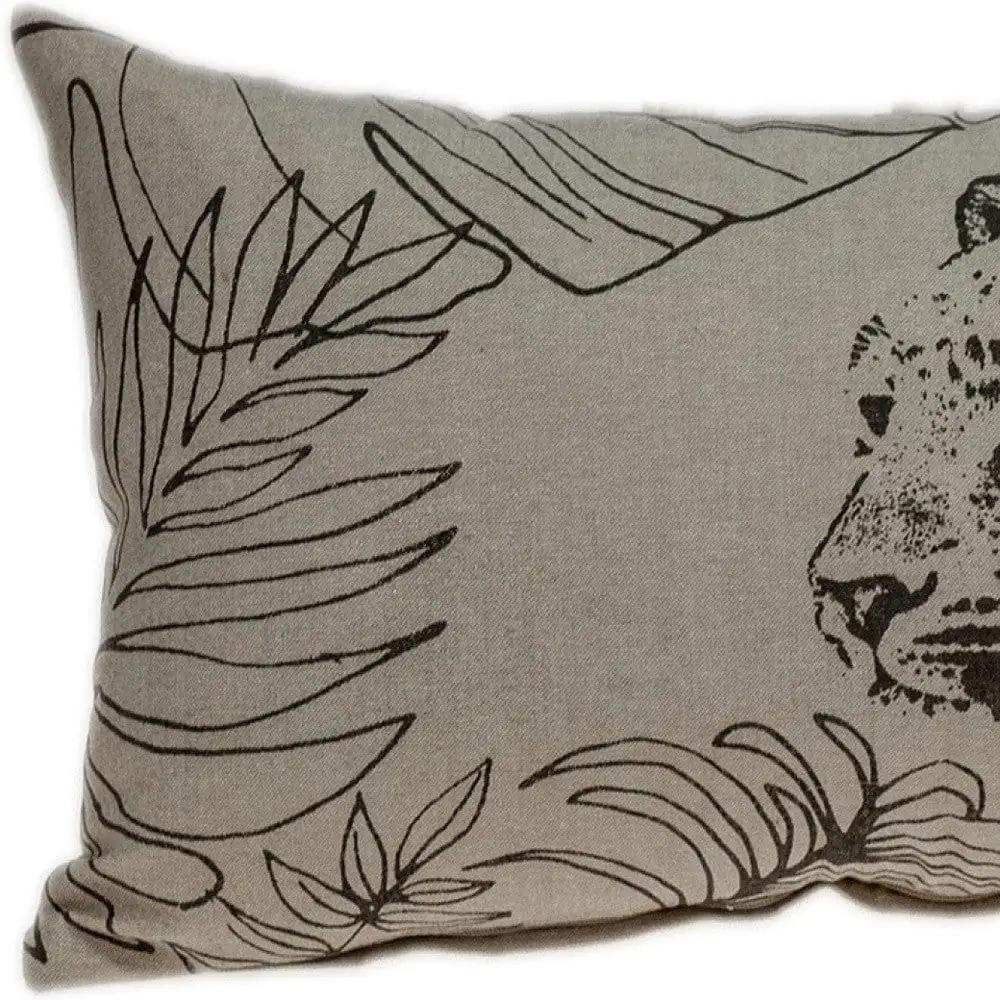 Jaguar Silhoutte Lumbar Throw Pillow - Homeroots - Flyclothing LLC