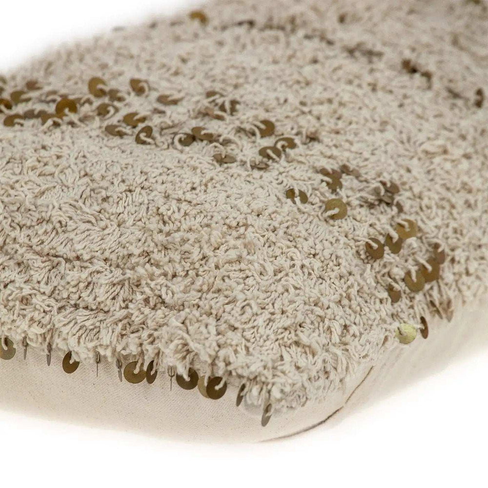 Boho Woven Shaggy Sequin Lumbar Pillow - Homeroots - Flyclothing LLC