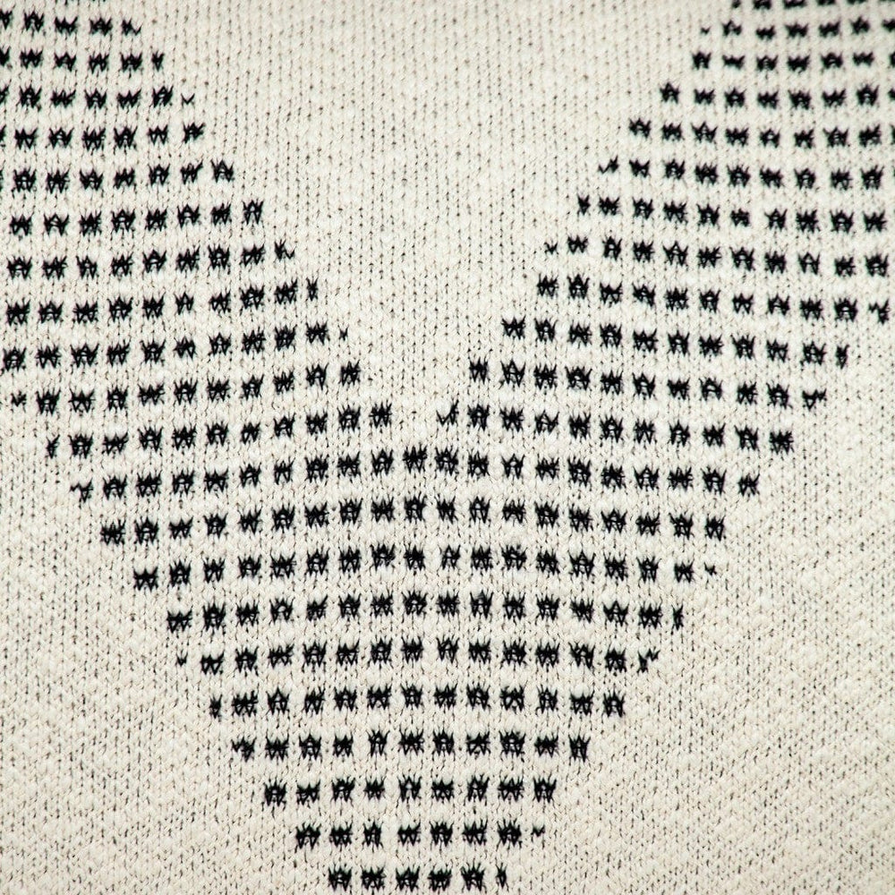 20" X 20" Beige and Black Cotton Throw Pillow With Tassels - Homeroots - Flyclothing LLC