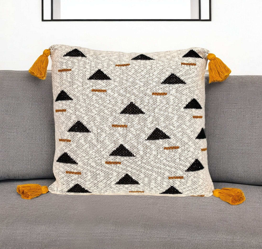 Natural Knitted Throw Pillow - Homeroots - Flyclothing LLC