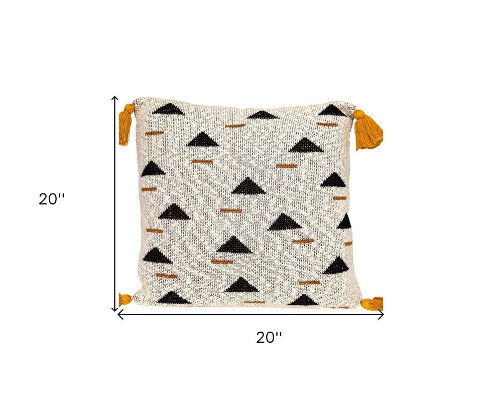 Natural Knitted Throw Pillow - Homeroots - Flyclothing LLC