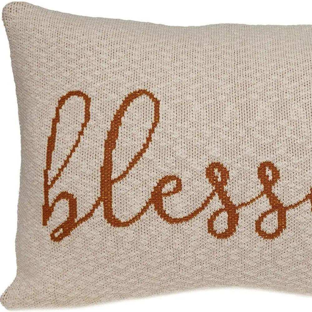 Blessed Carmel Throw Pillow - Homeroots - Flyclothing LLC