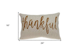 Thankful Decorative Pillow - Homeroots - Flyclothing LLC