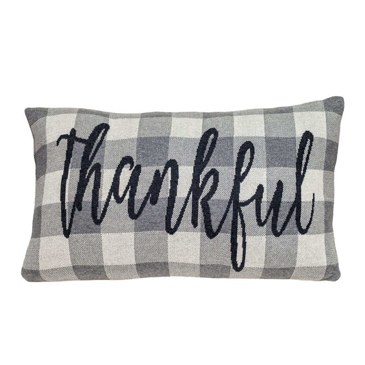 Thankful Buffalo Plaid Lumbar Throw Pillow - Homeroots - Flyclothing LLC