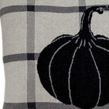 Grey Plaid Pumpkin Throw Pillow - Homeroots - Flyclothing LLC