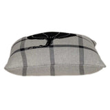 Grey Plaid Pumpkin Throw Pillow - Homeroots - Flyclothing LLC