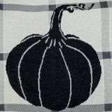 Grey Plaid Pumpkin Throw Pillow - Homeroots - Flyclothing LLC