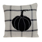 Grey Plaid Pumpkin Throw Pillow - Homeroots - Flyclothing LLC