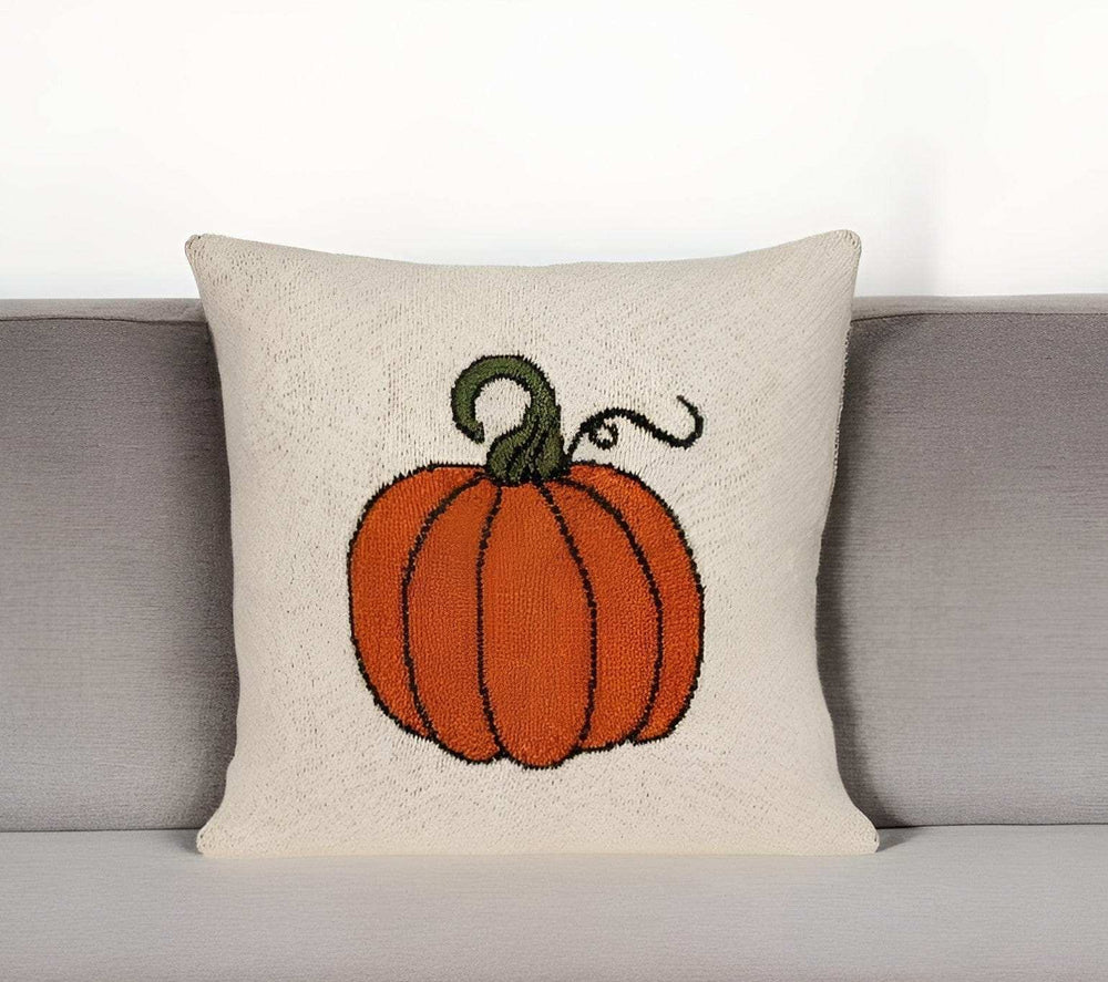 Pumpkin Silhouette Throw Pillow - Homeroots - Flyclothing LLC