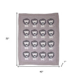 Grey Lots Of Lions Woven Knitted Baby Blanket - Homeroots - Flyclothing LLC