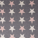 Grey Ivory And Pink Stars Knitted Baby Blanket - Homeroots - Flyclothing LLC