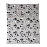 Grey Lots Of Zebras Woven Knitted Baby Blanket - Homeroots - Flyclothing LLC