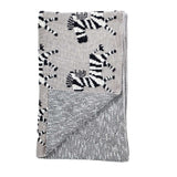 Grey Lots Of Zebras Woven Knitted Baby Blanket - Homeroots - Flyclothing LLC