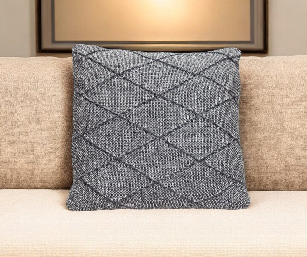 20" Gray Cotton Throw Pillow - Homeroots - Flyclothing LLC