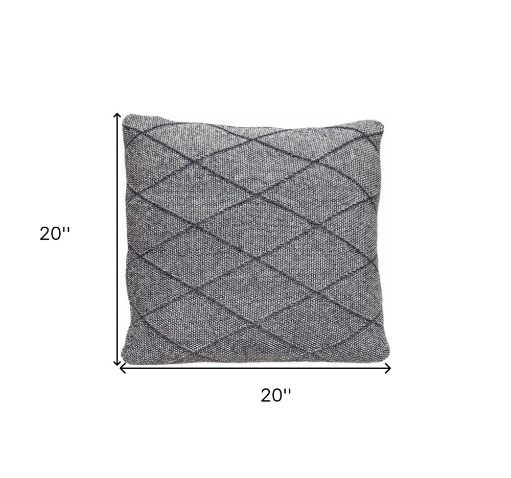 20" Gray Cotton Throw Pillow - Homeroots - Flyclothing LLC