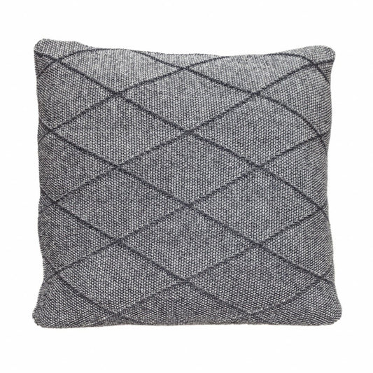 20" Gray Cotton Throw Pillow - Homeroots