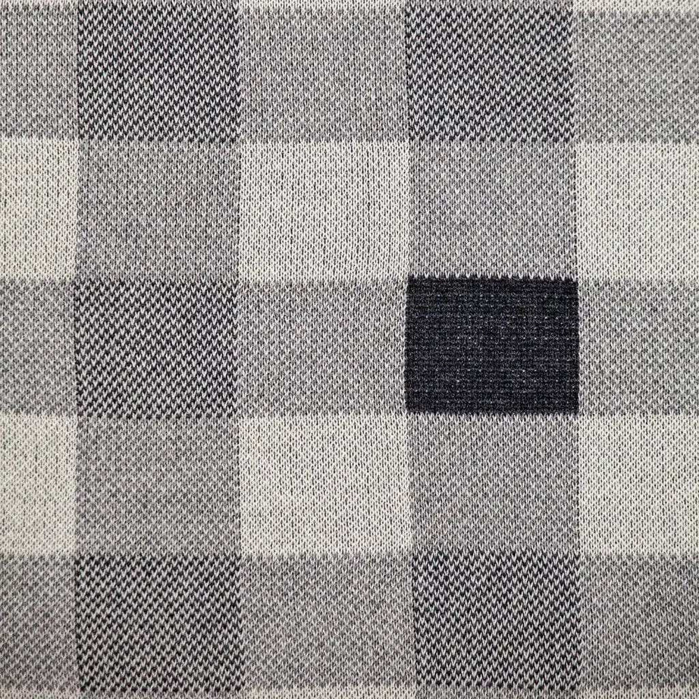 Lead Grey Checkered Pillow - Homeroots - Flyclothing LLC